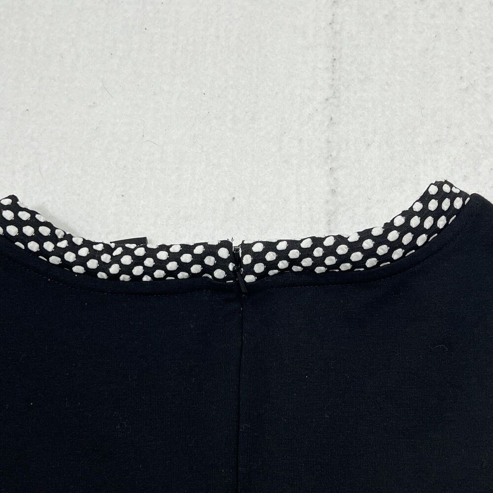 Banana Republic Women's XS Black & White Sleeveless Polka Dot Zip Up Crop Top - Picture 9 of 12